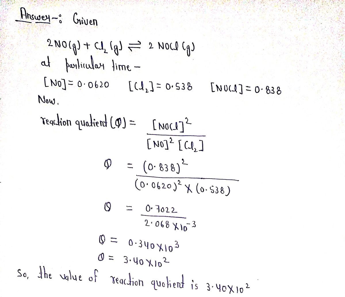 Chemistry homework question answer, step 1, image 1